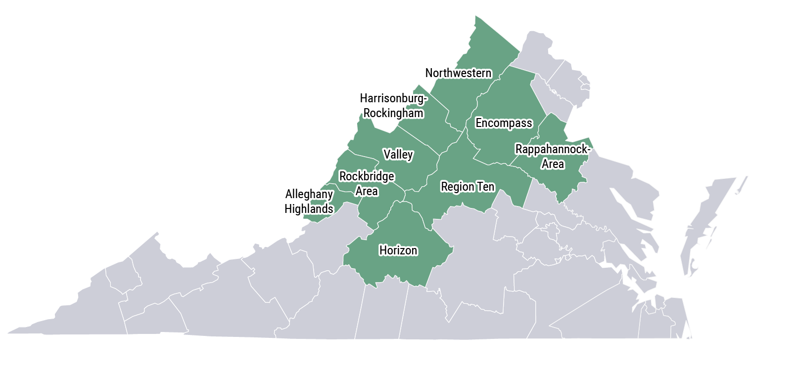 Virginia 988 region 1 map