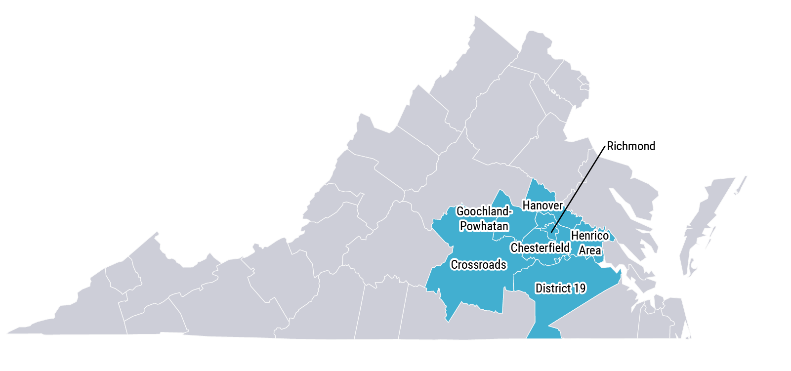 Virginia 988 region 4 map