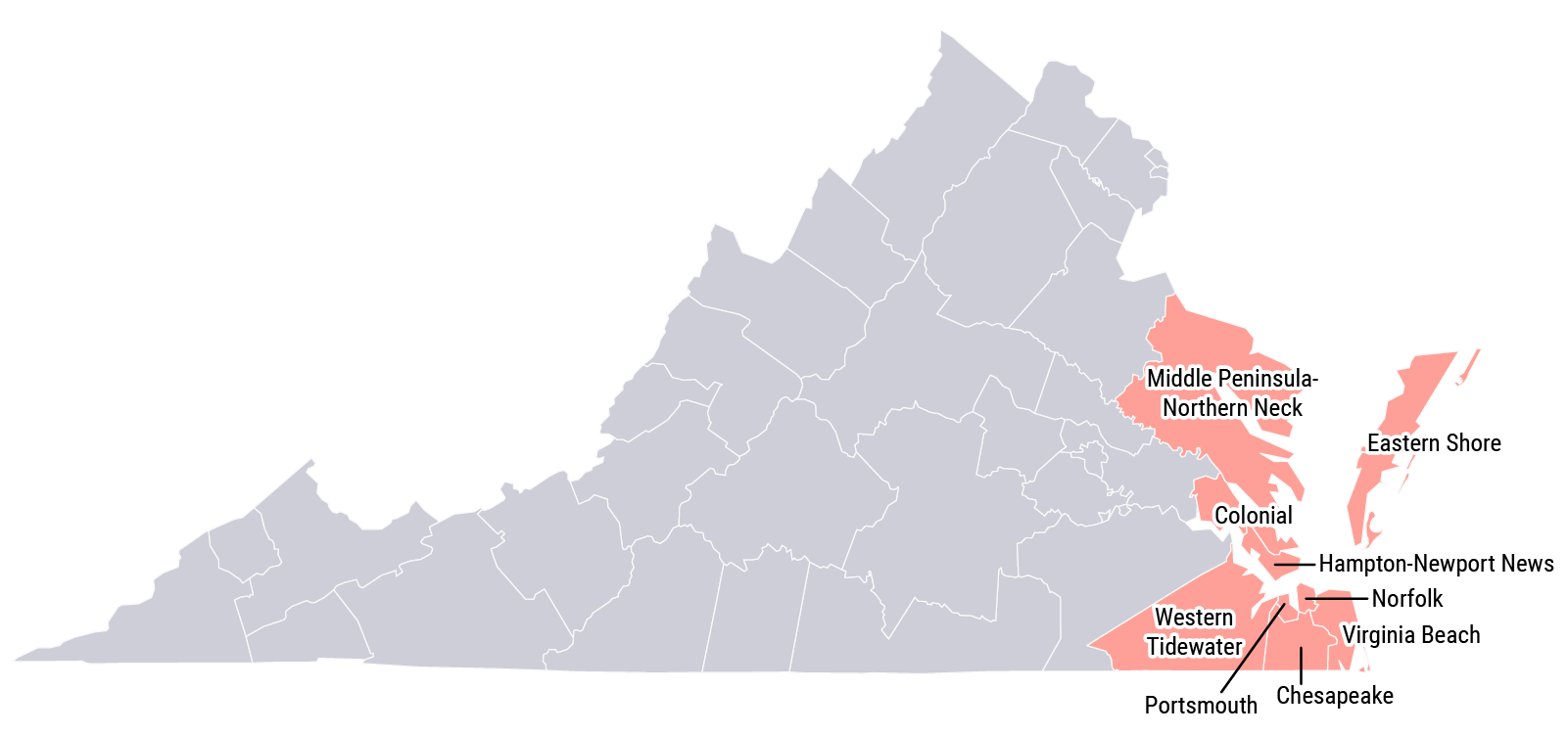 Virginia 988 region 5 map