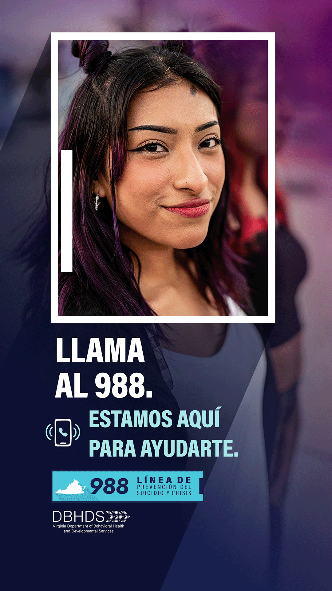Spanish 988 social media story gif