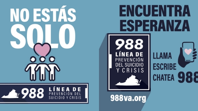 Spanish 988 Printable Stickers